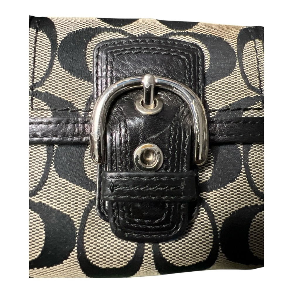 Coach Black and Gold Women's Wallet - Picture 5 of 8